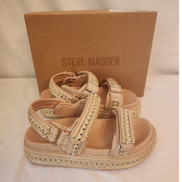 NWB Steve Madden Big Mona in Gold Multi 7.5 *Floor Sample - Picture 6 of 9